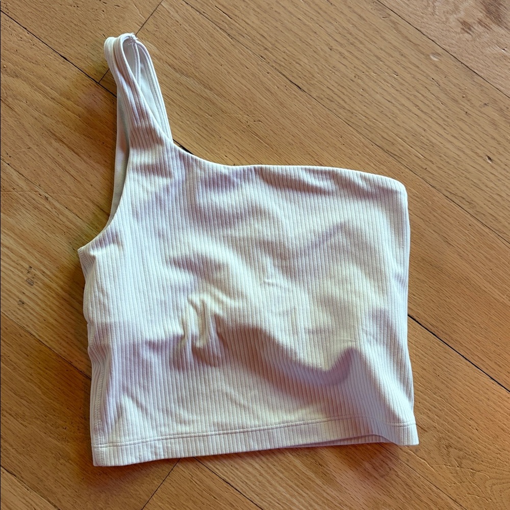 Lululemon size 00 One-Shoulder Ribbed Crop Top
